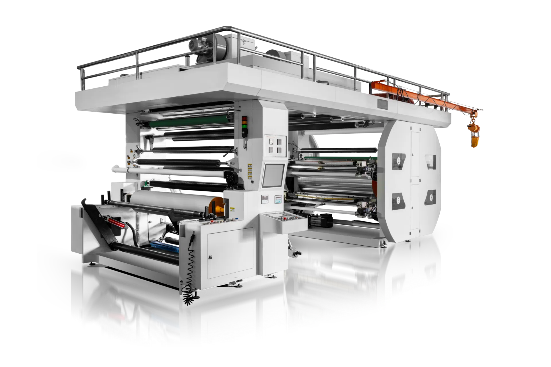 Flexo Press Image | LISHG Machinery ULTRA Series 4 Color CI Flexographic Printing Machine for Thermal Paper, Kraft Paper and Labels