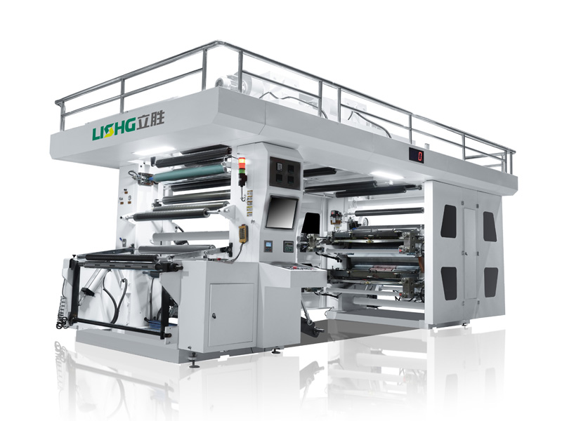 4 6 Color Central Drum Flexo Press For Shopping Bag Printing